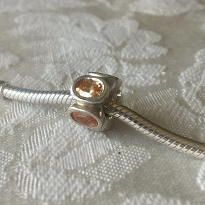 NWOT Pandora Charm Champagne CZ - Retired - 1 LEFT